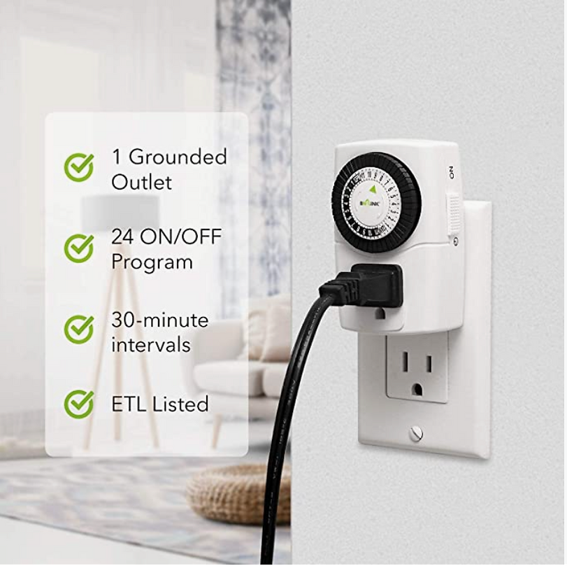 24-Hour Mechanical Outlet Timer - Indoor